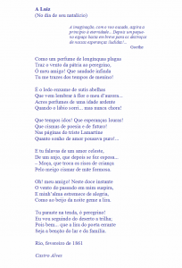 "A Luiz", poema de Castro Alves