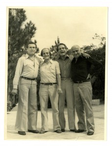 Fernando Sabino, Paulo Mendes Campos, Hélio Pellegrino e Otto Lara Resende, c. 1960, por Paulo Bertasi. Arquivo Otto Lara Resende / Acervo IMS