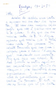 Carta de Francisco Iglésias a Otto Lara Resende, 19 de fevereiro de 1958. Arquivo Otto Lara Resende / Acervo IMS