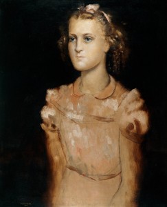 Retrato de Maria Julieta Drummond de Andrade, 1939, por Cândido Portinari. Óleo sobre tela, 73,5 x 60,5 cm. Acervo Cândido Portinari