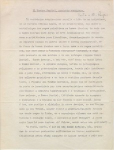 Anexo da carta de Alfonso Reyes a Rui Ribeiro Couto, 6 de março de 1952.