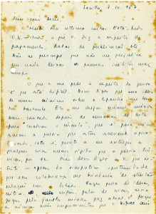 Carta de João Cabral de Melo Neto a Decio de Almeida Prado, 7 de abril de 1957. Arquivo Decio de Almeida Prado / Acervo IMS