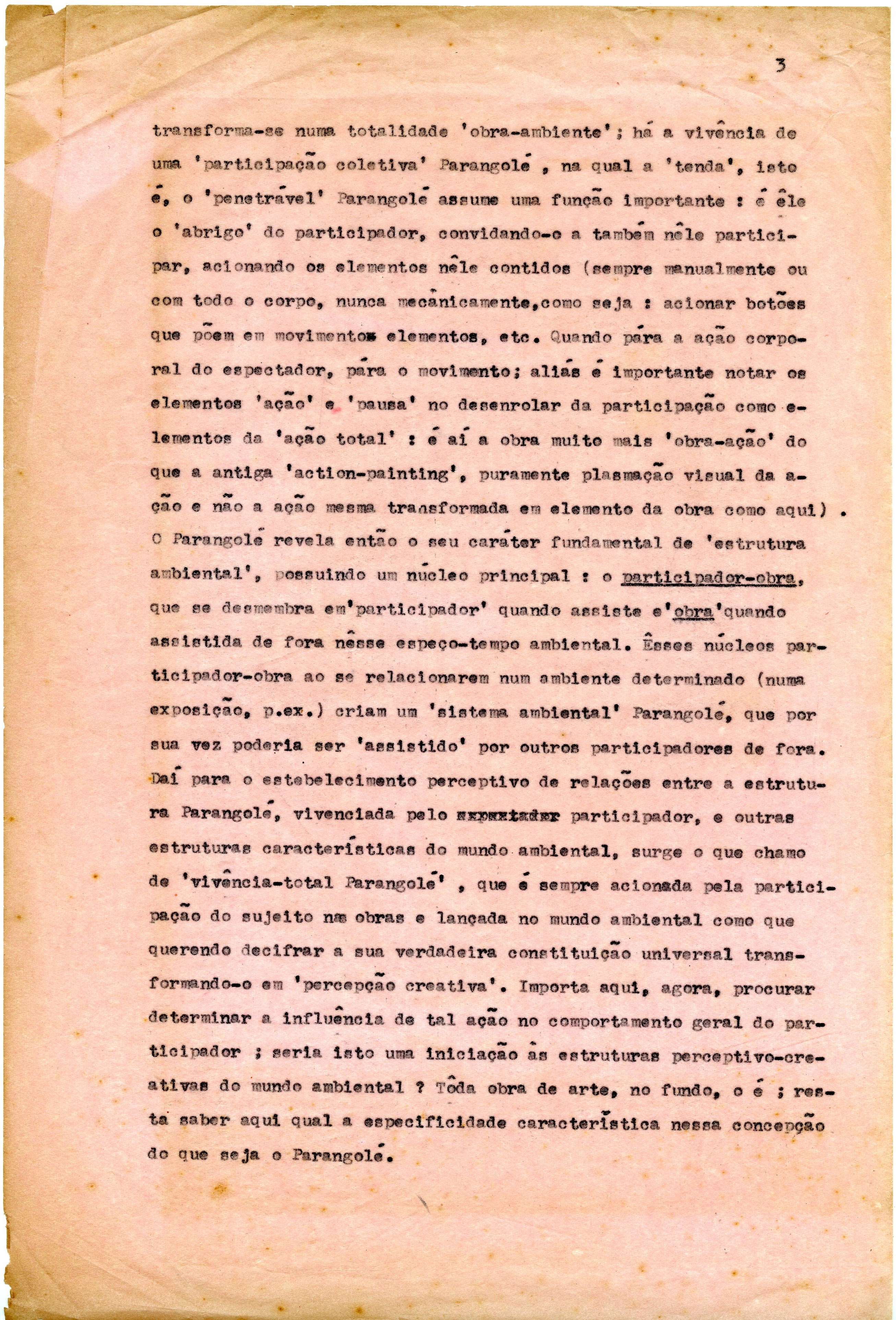Bilhete de Hélio Oiticica a Jayme Maurício, 10 de agosto de 1965. Arquivo Jayme Maurício/ Acervo IMS