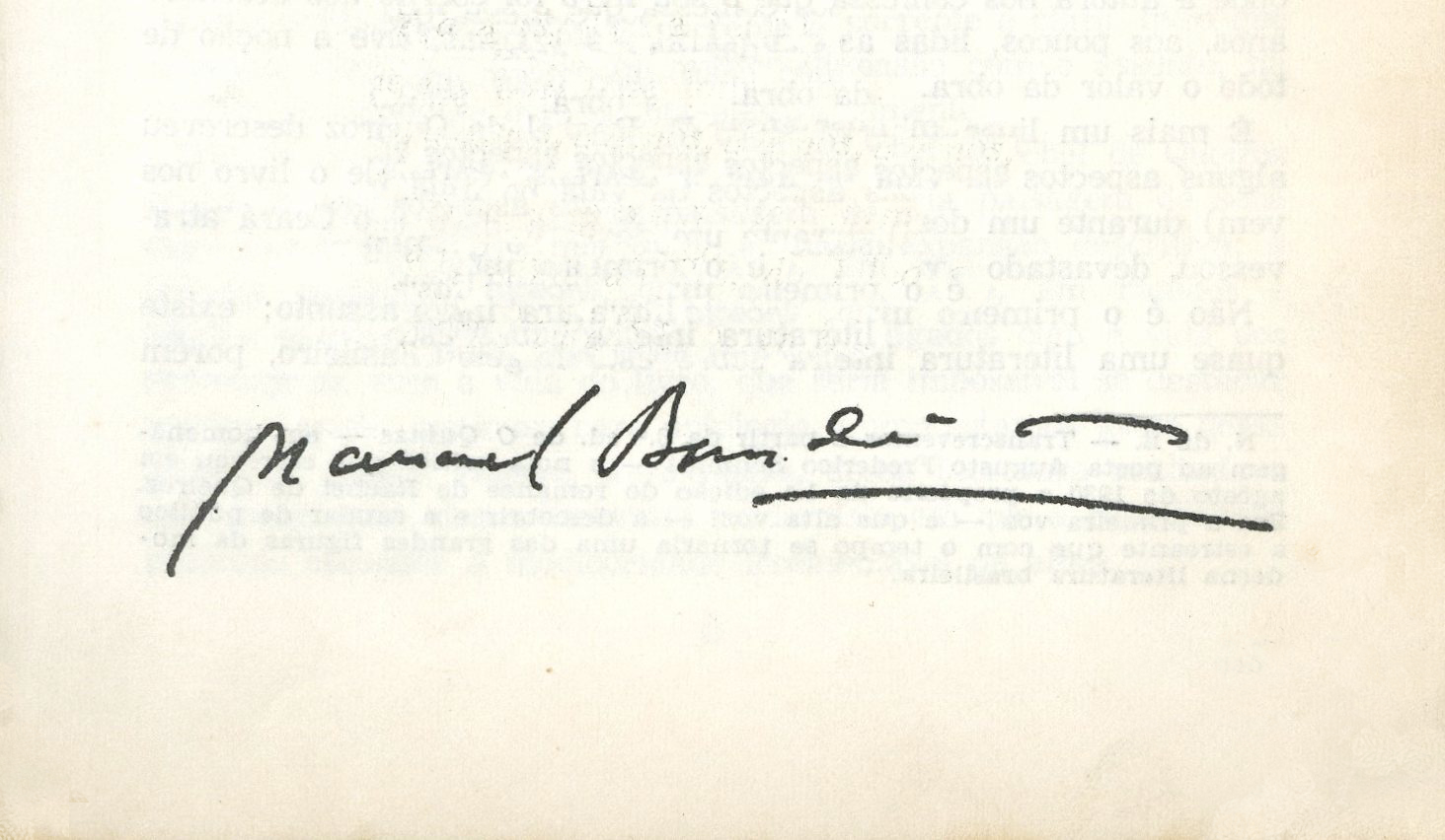 Assinatura de Manuel Bandeira
