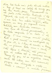 Carta de Clarice Lispector, 11 de setembro de 1948. Arquivo Clarice Lispector/ Acervo IMS.