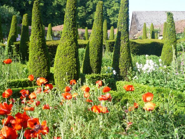 Jardim de Garsington Manor, perto de Oxford, Inglaterra