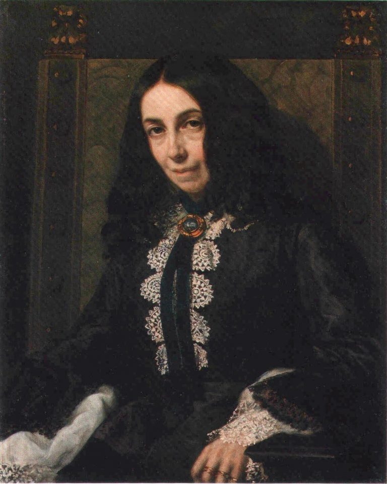 Elizabeth Barrett Browning, 1858, por Michele Gordigiani. Óleo sobre tela, 73,7 x 58,4 cm. National Portrait Gallery