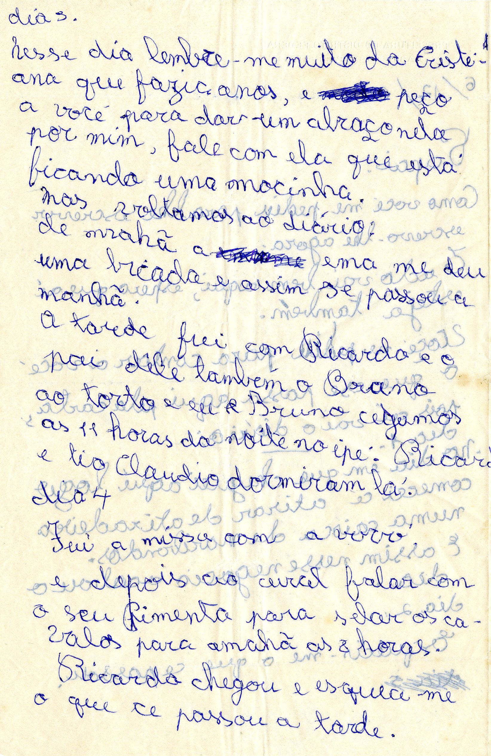 Carta de André Lara Resende, 6 de dezembro de 1960. Acervo Otto Lara Resende/ IMS