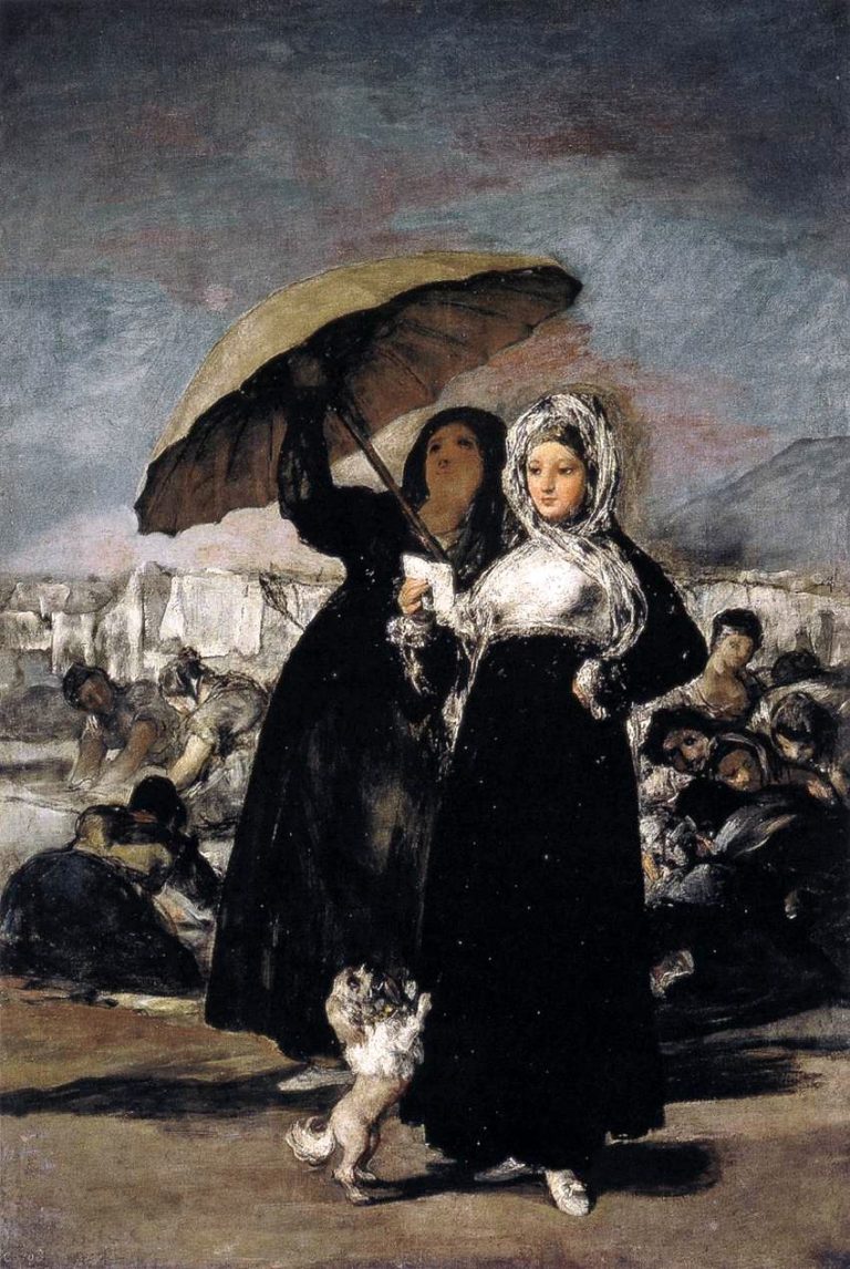 As jovens (ou A carta), ca. 1814-1819, por Francisco de Goya. Óleo sobre tela, 125 x 181 cm. Palácio de Belas Artes de Lille, França