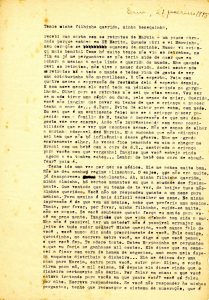 Carta de Clarice Lispector, 21 de fevereiro de 1948. Acervo Clarice Lispector/ IMS