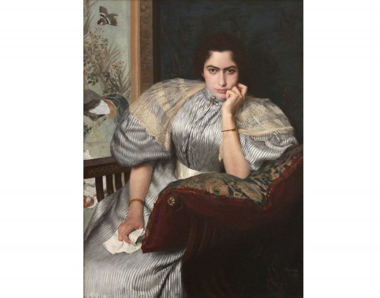 Más notícias, 1895, por Rodolfo Amoedo. Óleo sobre tela, 100 x 74 cm. Museu Nacional de Belas Artes, Rio de Janeiro