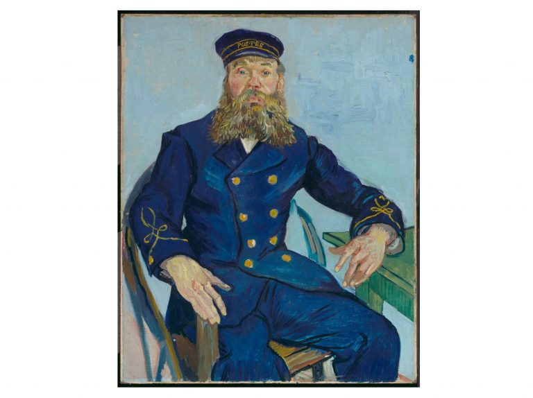 O carteiro Joseph Roulin, 1888, por Vincent van Gogh. Óleo sobre tela, 81,3 x 65,4 cm. Museum of Fine Arts, Boston