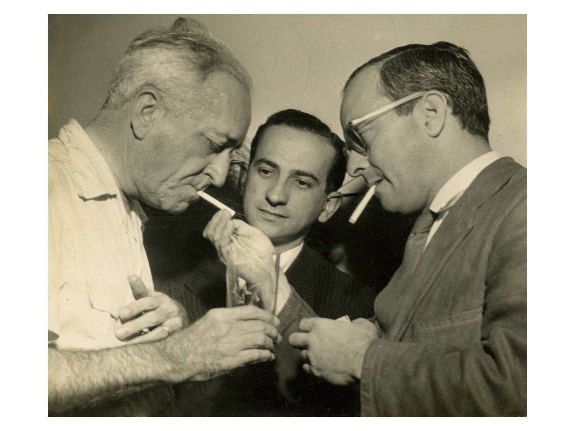 Jayme Ovalle, Otto Lara Resende e Vinicius de Moraes, Rio de Janeiro, 1953.