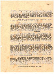 Carta de Sobral Pinto a Francisco Campos, 1937. Acervo Sobral Pinto/ Instituto Moreira Salles
